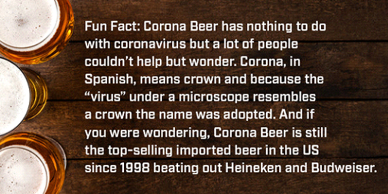Corona Beer vs Corona Virus fact
