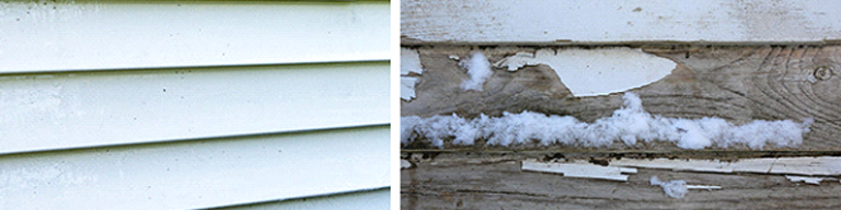 Old and damaged siding