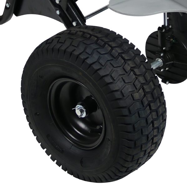 Chapin 8620B Tow Behind Spreader with Auto-Stop Dual Impeller tire