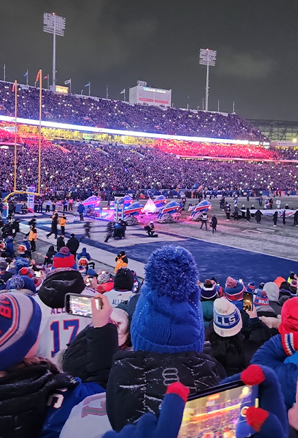 Chapin at Buffalo Bills playoff game