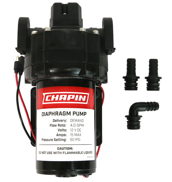 Chapin 6-9215 4 GPM, 60 PSI Self-Priming Diaphragm Water Pump top down parts