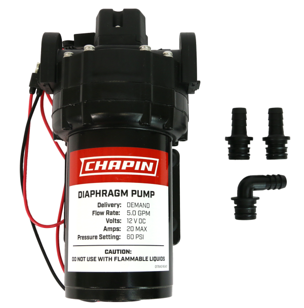 Chapin 6-9216 5 GPM, 60 PSI Self-Priming Diaphragm Water Pump top parts