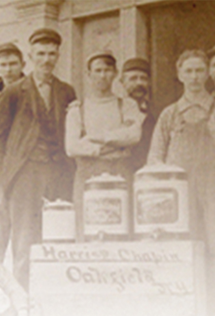 Harris-Chapin Hardware Store with Sign, Oakfield NY