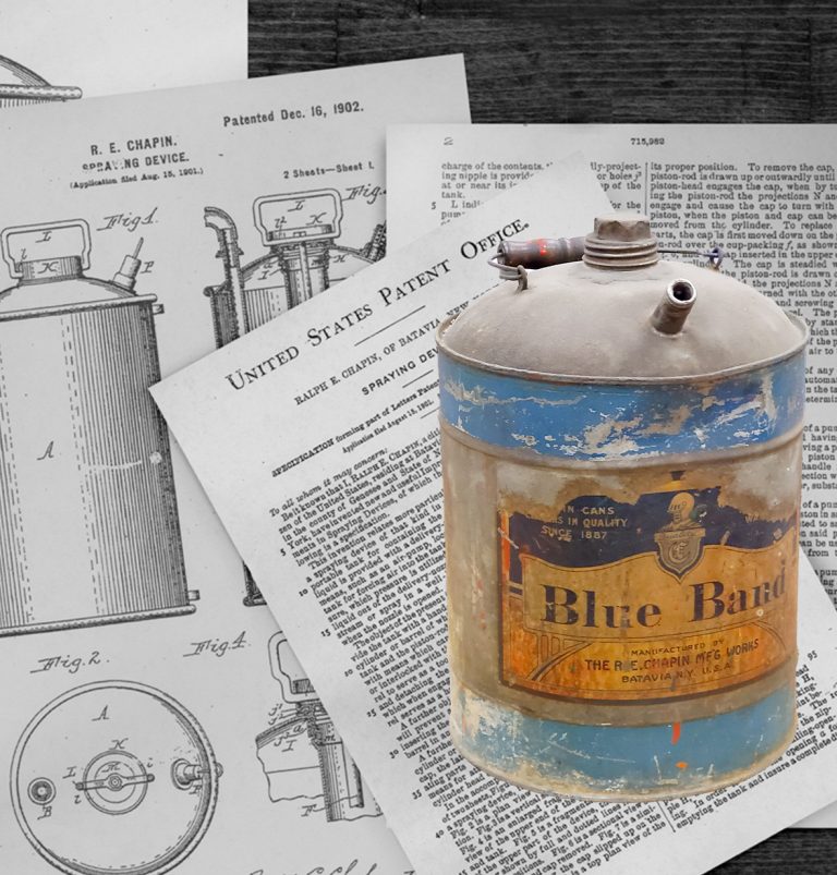 Chapin patents with old Chapin kerosene can