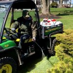 Chapin 97361 15 Gallon M.O.E. ATV Sprayer on cart outside