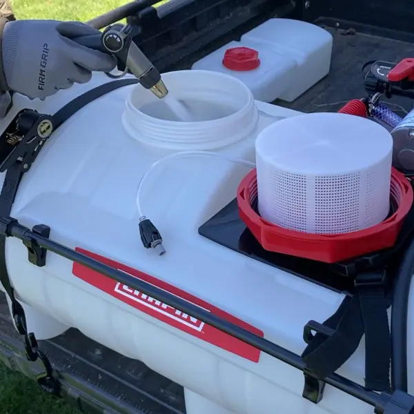 Chapin 97561 25 Gallon M.O.E. Sprayer filling with water