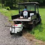 Chapin 97661E 15 Gallon Mixes on Exit™ ATV/UTV Tow Behind Sprayer in use