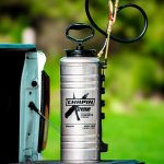 Chapin Xtreme 19069 stainless steel concrete sprayer on truck bed