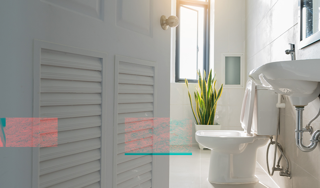 Bathroom with toilet and sink