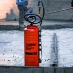 Chapin 1949 on a construction site for industrial concrete sprayers