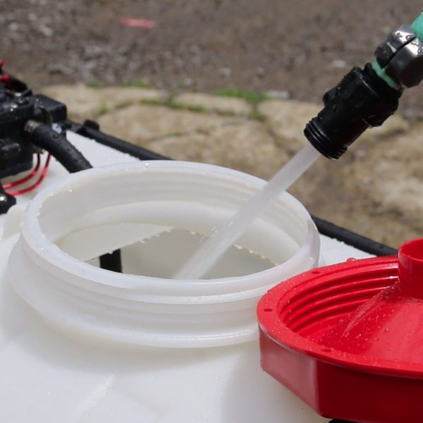 Chapin 97301 15 gallon ATV sprayer filling with water