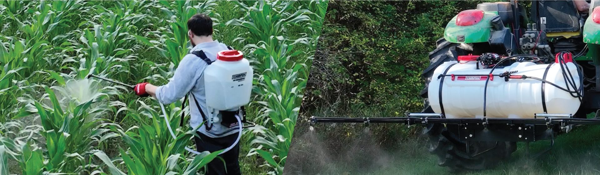 Chapin farm and agriculture category image with ATV and backpack sprayer
