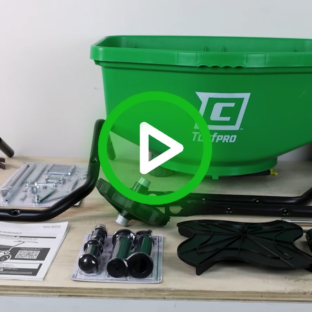 Chapin 89303C contractor professional landscape spreader TurfPro assembly video graphic