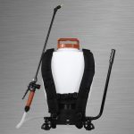 Chapin 61800 4 gallon backpack sprayer for gardens, lawns, and landscape - showing the backpack padded straps and backpack lumbar support