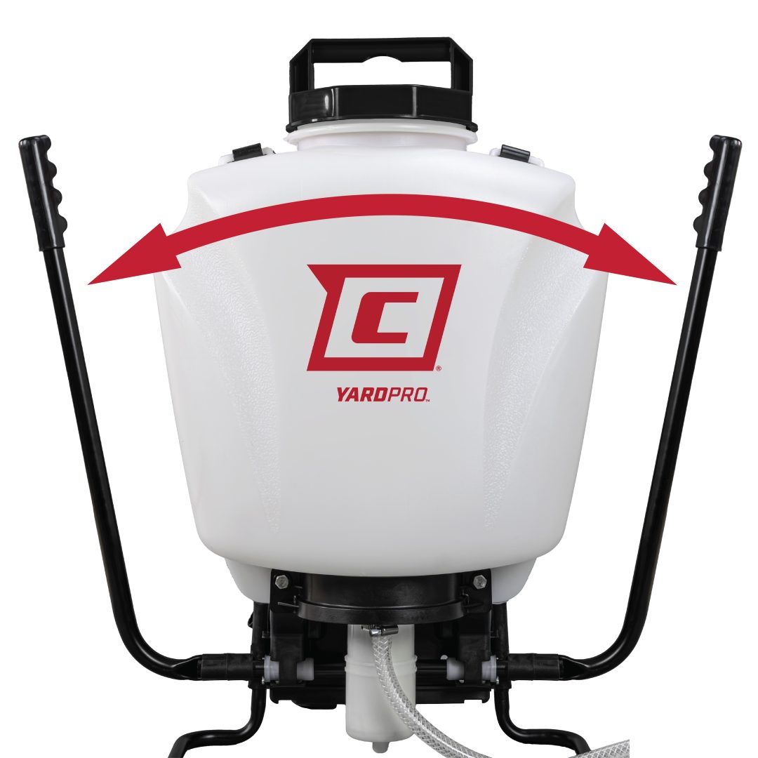 61800_-21 Chapin 61800 4 gallon backpack sprayer for gardens, lawns, and landscape - repositionable pump handle to pump with your left or right hand