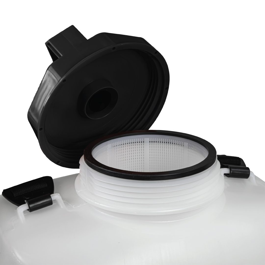 61800_-23 Chapin 61800 4 gallon backpack sprayer for gardens, lawns, and landscape - sprayer tank opening with cap and filter basket