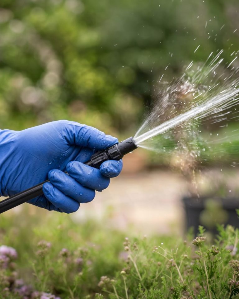 Adjusting the spray on a poly adjustable cone spray nozzle to shower